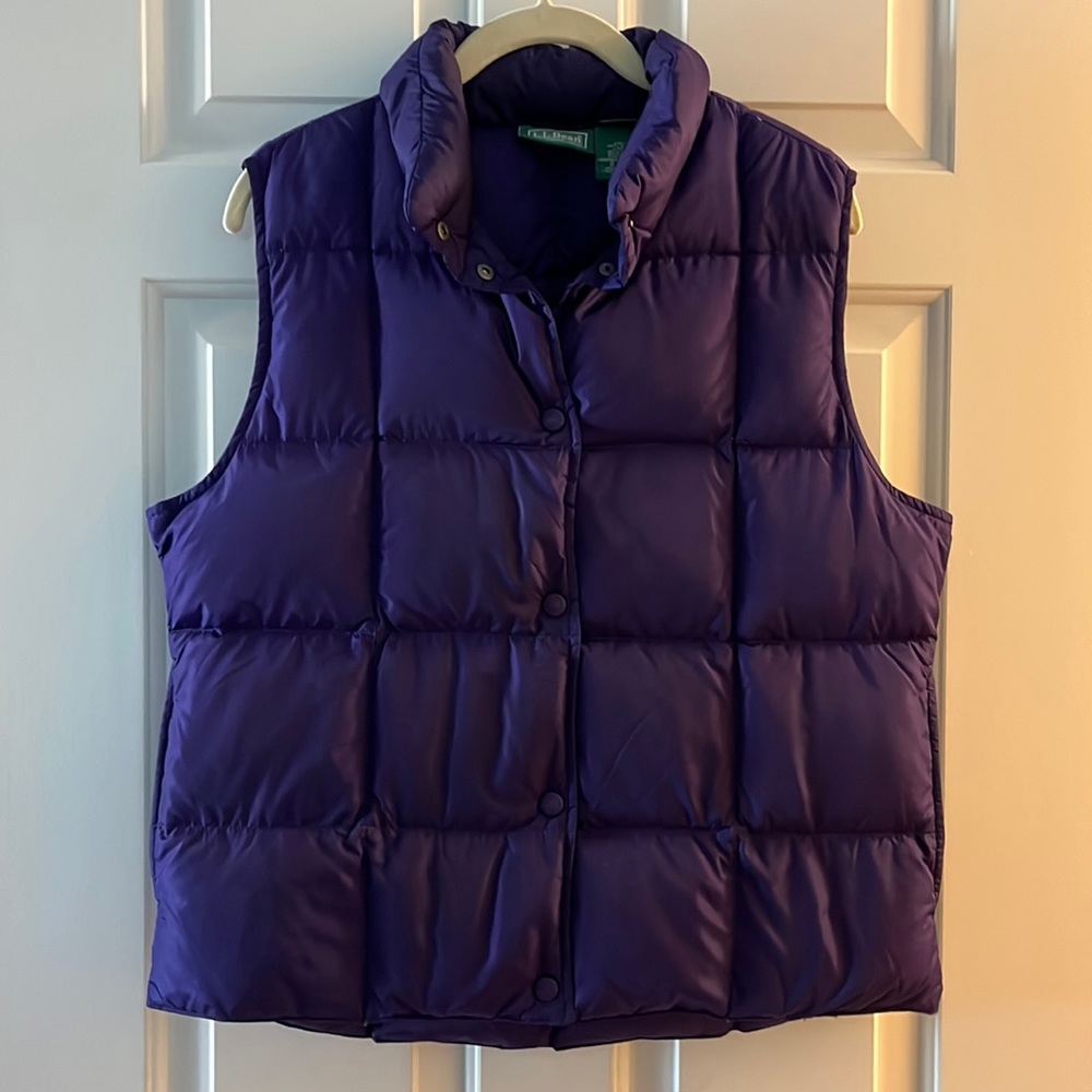 Purple L.L. Bean Goose Down Vest M